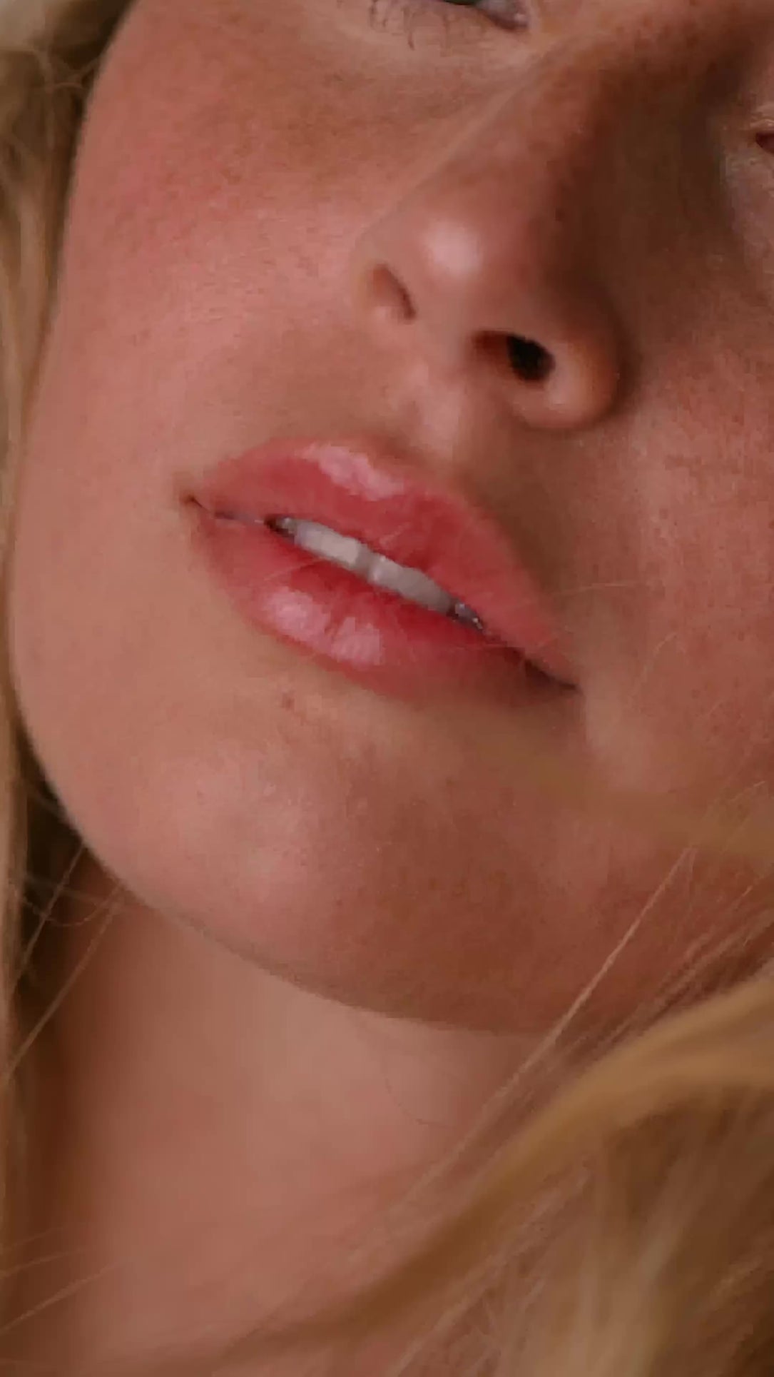 video with slow motion of close ups of a womans face